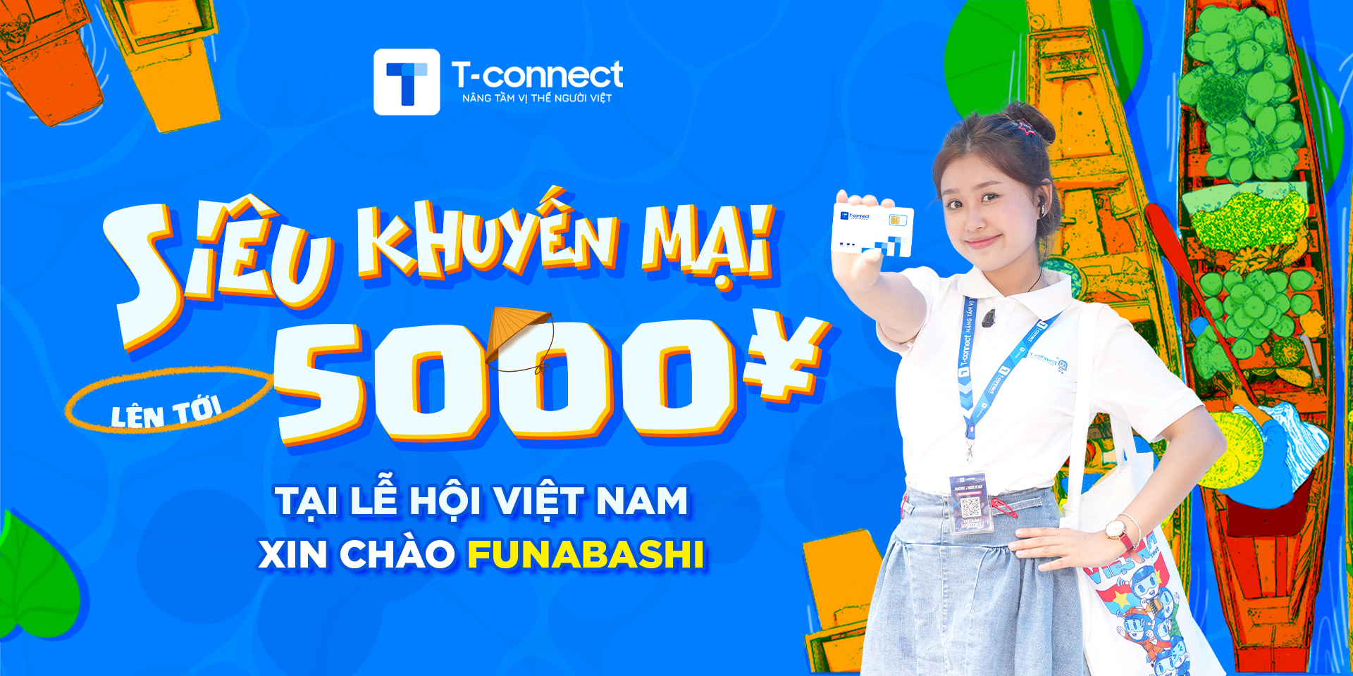 SIÊU KHUYẾN MÃI LÊN TỚI 5000¥ TỪ NHÀ TÀI TRỢ ĐỒNG HÀNH T-CONNECT
